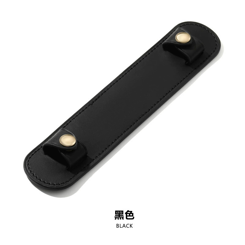 어깨 패드(리벳 포함) 나무 페이스트 가죽 블랙