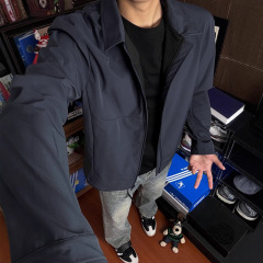 藏青色军鸟三防夹克男春秋短款正肩硬汉美式cleanfit工装行政外套