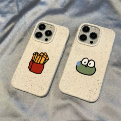 薯條青蛙蘋果15手機殼iPhone14卡通13promax簡約11防摔12軟殼7/8p