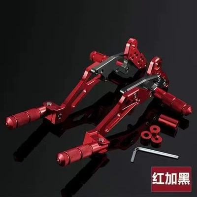 Motorcycle pedals, Scooter M3/M5 Foot Pedal Footrest - little-monkey-pedals-in-red-and-black