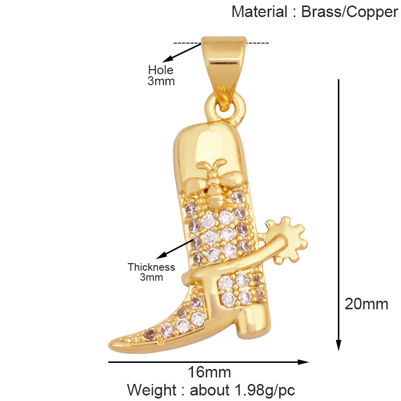 2g Weight Pendant Jewelry Making Type 15 * 20mm Jewelry Making Size DIY Jewelry Accessories Classification 1 Piece Quantity Copper Material Bag, Boots, Shoe Pattern All Seasons Season Polished Finish Plating Design Elegant, Sweet, Classic Style Style 1 Piece 15 * 20mm Copper Bag Boots Shoe Polished Pendant DIY Jewelry Accessories 10