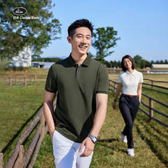 ハイエンド半袖tシャツカスタマイズ可能ロゴカジュアル通勤クロスボーダー企業チーム行政男女同モデルpoloシャツ