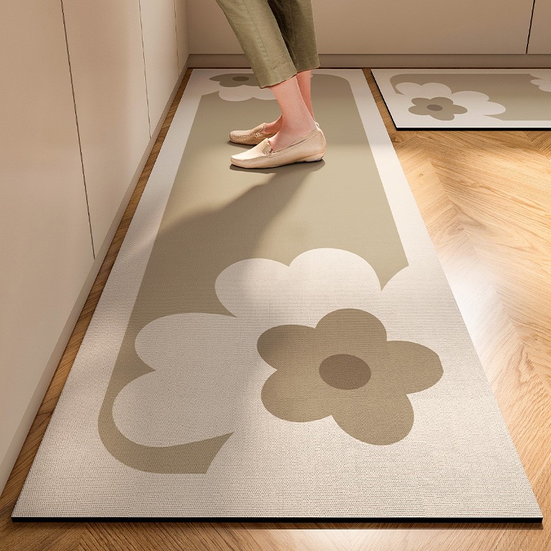 Kitchen Floor Mats Absorbent Non Slip Door Mats Diatom Mud Oil Proof And Dirt Resistant Can Be Cut Into L Shaped Long Strips_voghion.com