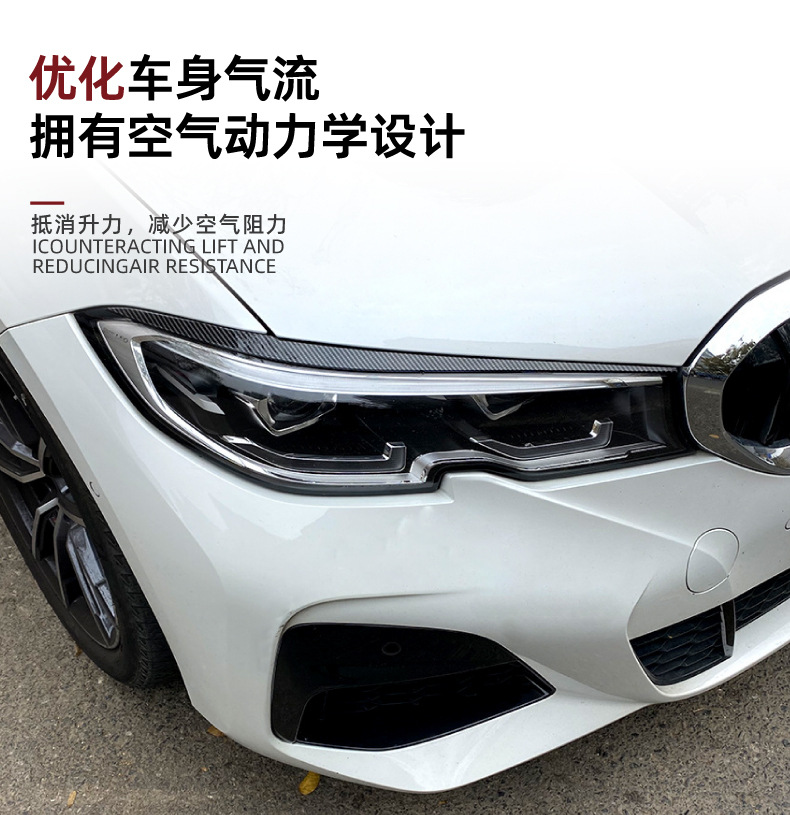 Headlight Eyelid Cover Trim for BMW 3 Series G20 2019+