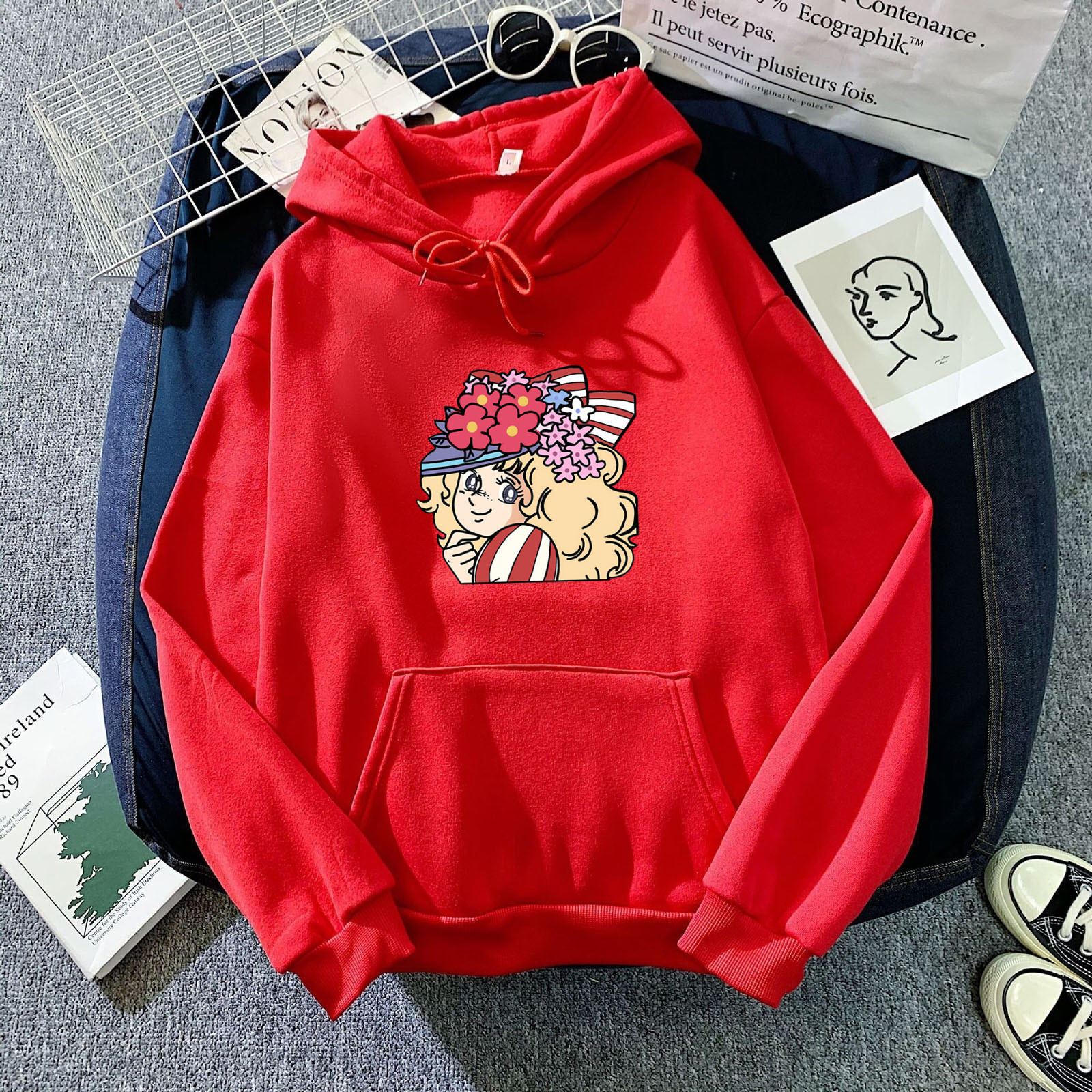 Candy Candy Hoodie Women Fashion Kawaii Anime Harajuku