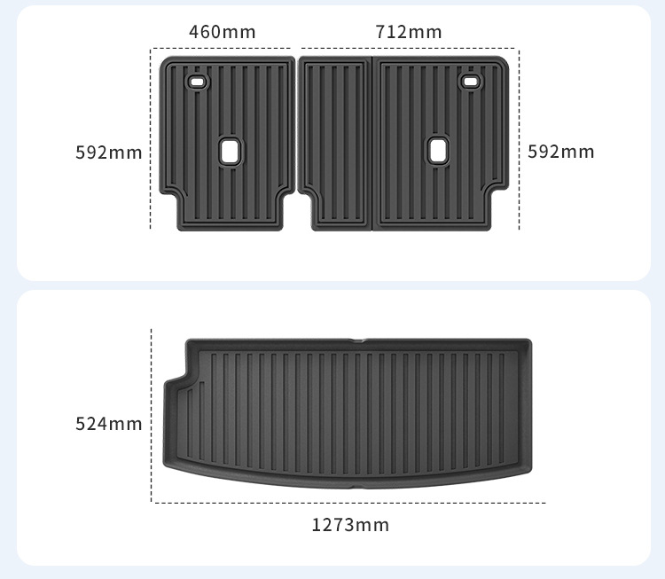 Suitable for 22-26 Models of Zeekr 009/25 Models of Volvo Em90 Car Floor Mats, Full Tpe Floor Mats, and Trunk Mats
