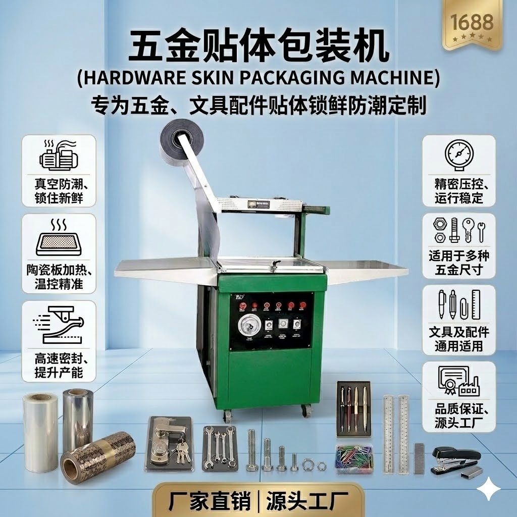 电子元件贴体包装机 五金防氧化贴体包装机 文具贴体包装机
