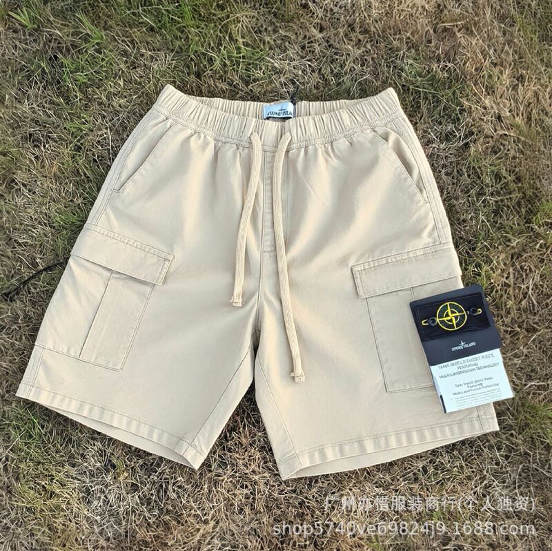 Cross-Border Stonte Stone Compass Armband Bermuda Shorts Twill Wear-Resistant Work Pants Multi-Pocket Five-Point Shorts Trendy
