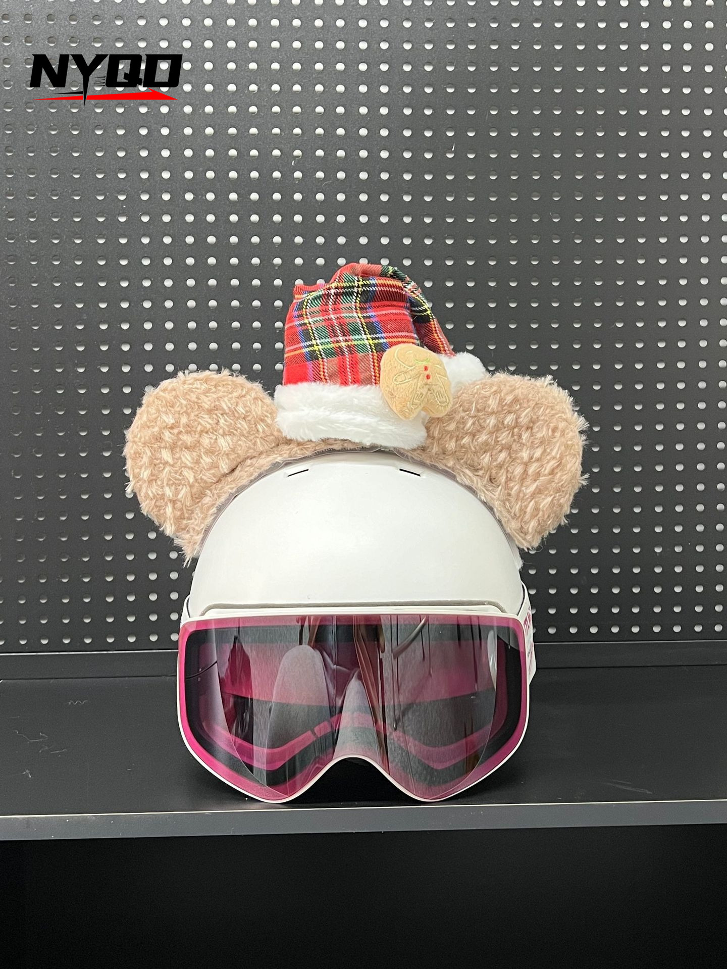 Ski Helmet Decoration Cartoon Plush Bunny Ears Stickers Motorcycle Electric Vehicle Full Helmet Accessories