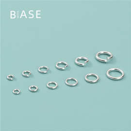 s925纯银开口圈闭口圈圆环配饰手链连接DIY搭扣圆圈配件厂家批发