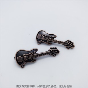 Suit Collar Pin Jewelry Factory Guitar Brooch Men's Corsage Korean Rock Exquisite Punk Pin High-End Jewelry