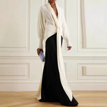 2025秋季跨境欧美新款优雅时尚气质百搭不规则纯色连衣裙