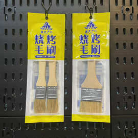 厂家直批木柄油刷硅胶刷烘培烧烤刷子软毛刷不掉毛耐高温烧烤工具