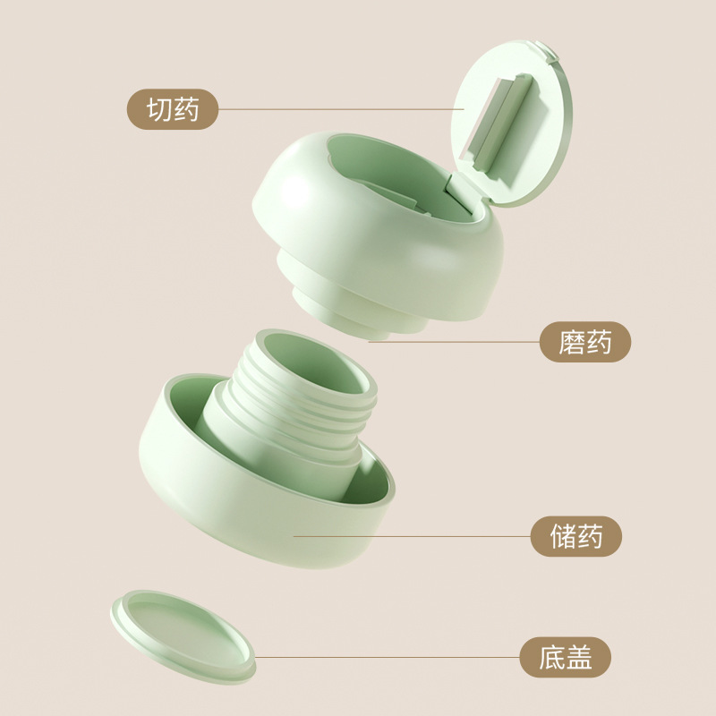 便携切药器多功能药片研磨器旅行磨药粉小药盒切割分装药盒现货|undefined