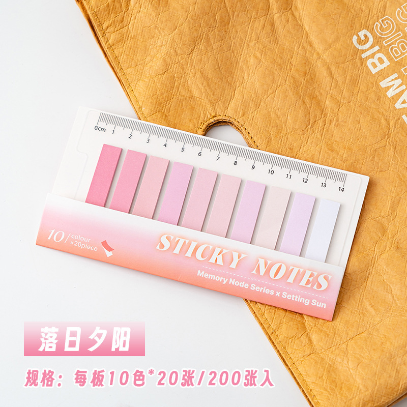 Post-it tablas de índice de barras para estudiantes de papel de notas de alto valor de cara pegatinas de papel de notas cuaderno se puede pegar