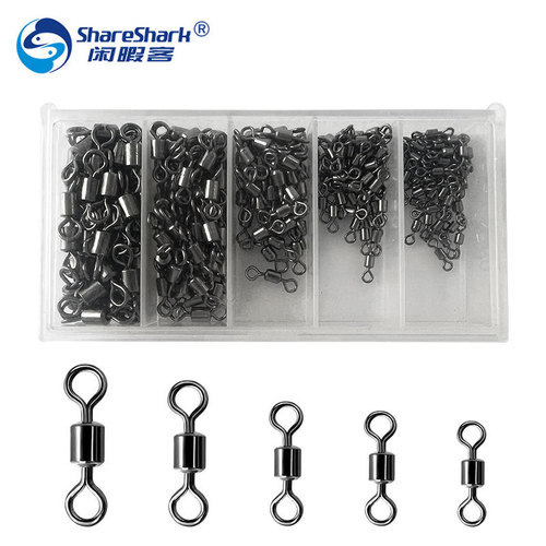 American swivel eight-character ring connector eight-character ring strong pull connection ring fishing accessories fishing supplies