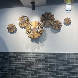 新中式壁饰立体亚餐厅玄关墙面装饰木质墙上挂件客厅家居墙饰