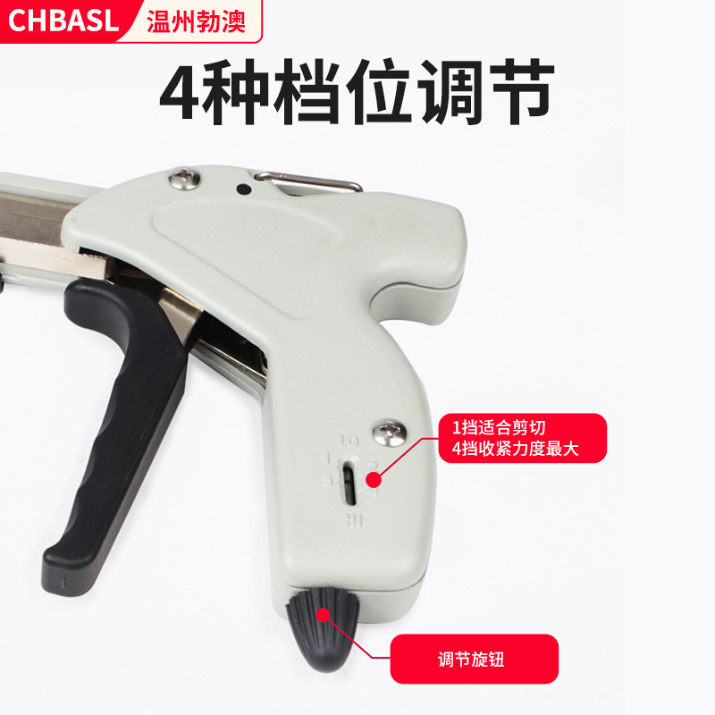 Auto-bloqueo de acero inoxidable pistola de amarre alicates de amarre auto-bloqueo arnés de alambre de apriete herramienta de corte de línea rodante semiautomática Marina