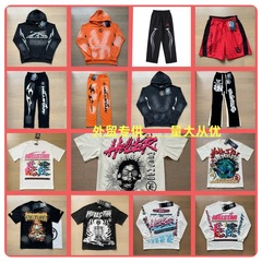 クロスボーダー専用H地獄の星洗水プリント半袖tシャツ250グラム綿男女カップル衛ズボン