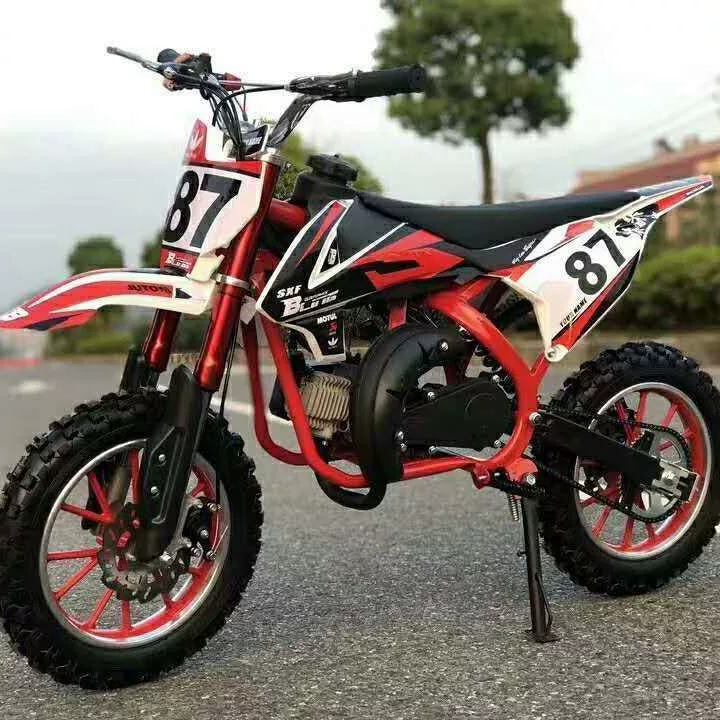 Мини-мотоцикл dirt bike 49cc двухтактный, детский внедорожник на все-terrain, пит-байк