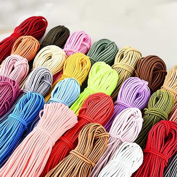 现货1mm爆款弹力绳红色1毫米弹力线彩色松紧绿色编织绳