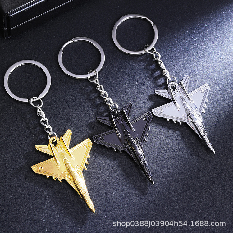 Popular Environmentally Friendly J-20 Fighter Jet Keychain Gun Black Silver Aircraft Model Keychain Pendant Decoration Wholesale Popular Environmentally Friendly J-20 Fighter Jet Keychain Gun Black Silver Aircraft Model Keychain Pendant Decoration Wholesale