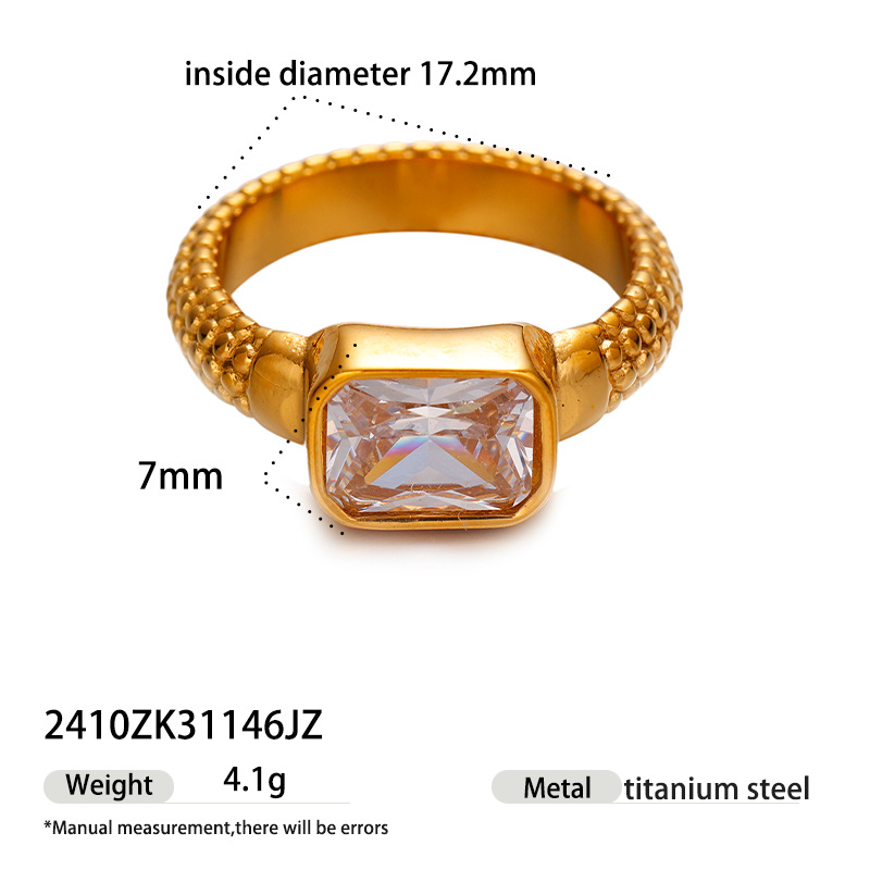Anillo de acero inoxidable de la UE y los Estados Unidos de la mujer no se desvanece, anillo de titanio de nicho, joyas de mano de alta calidad