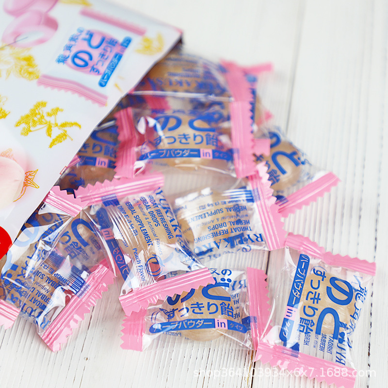 スポット 日本製 龍角散袋 冷却のど飴 ミント味 龍角散 フルーツキャンディ ハードキャンディ 80g|undefined