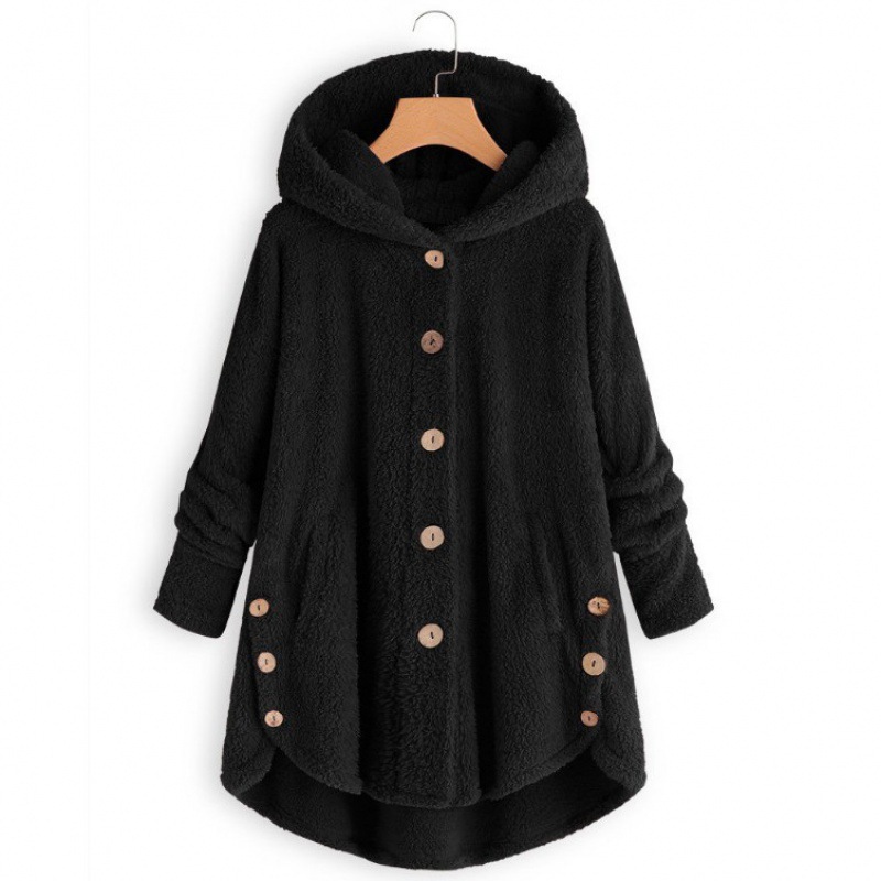 9804 Amazon eBay Moda Primavera 2020 Ropa de Mujer Estilo Europeo y Americano Chaqueta de Felpa con Botones Color Sólido Irregular image 8