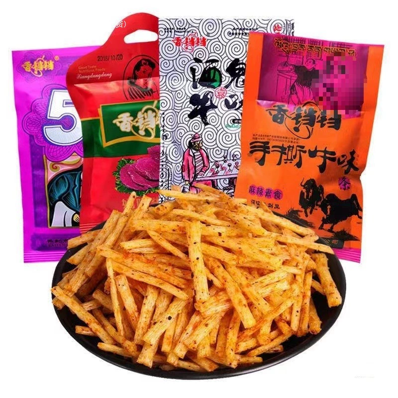 Острые ручные полоски с вкусом говядины Mommy Beef Flavor Strips Острая вегетарианская приправленная лапша 18 г/пакет Оптом.