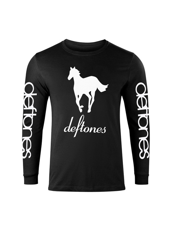 American Retro Experimental Rock Band Deftones Skull Print Cotton Loose Round Neck Long-Sleeved T-Shirt Autumn