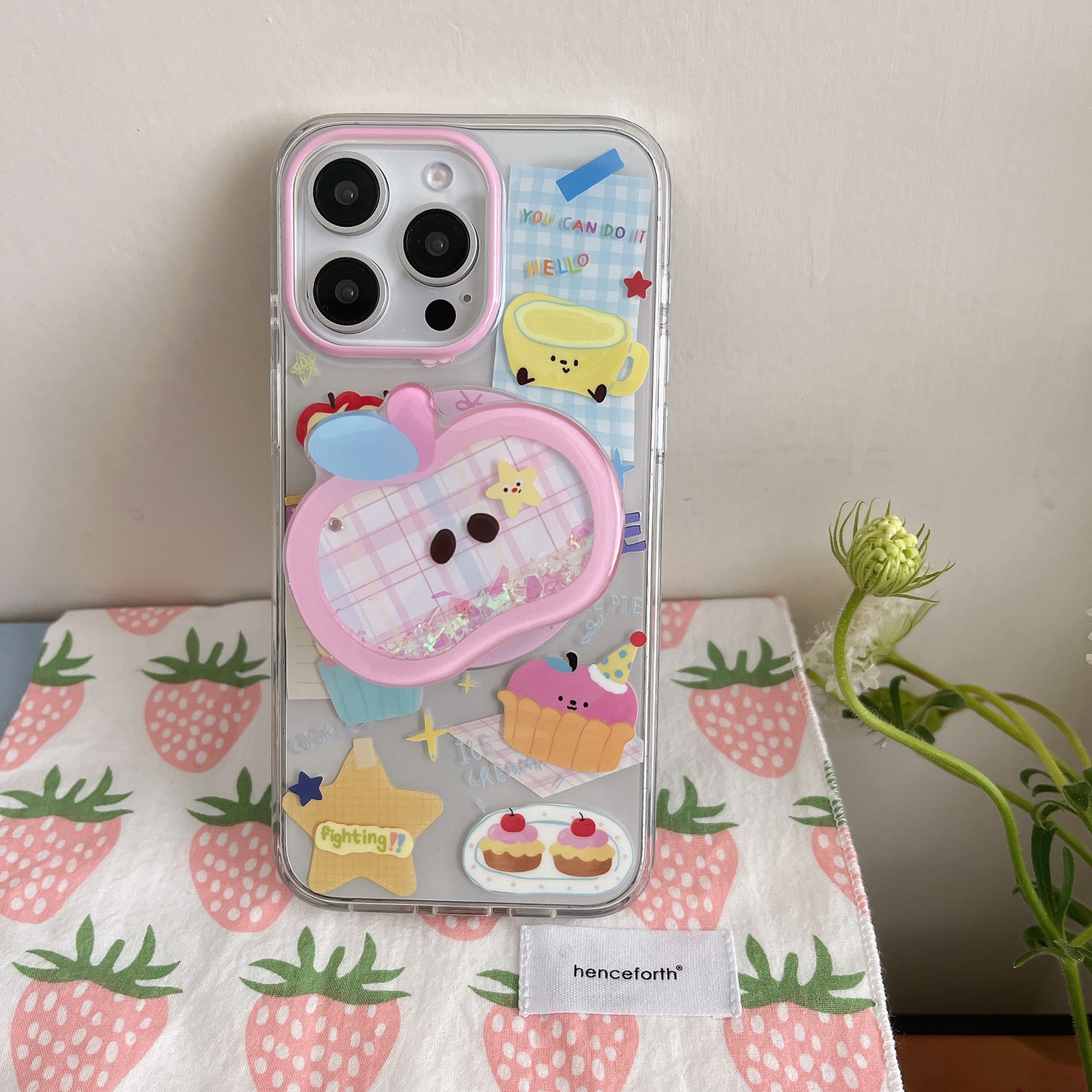 Pequeño pastel simple estrella apple 16ProMax niña corazón 15Pro dibujos animados 14/13 atracción magnética 15PM