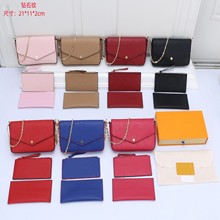 批发外贸货源包包三件套淑女单肩包链条包钻石纹一件代发