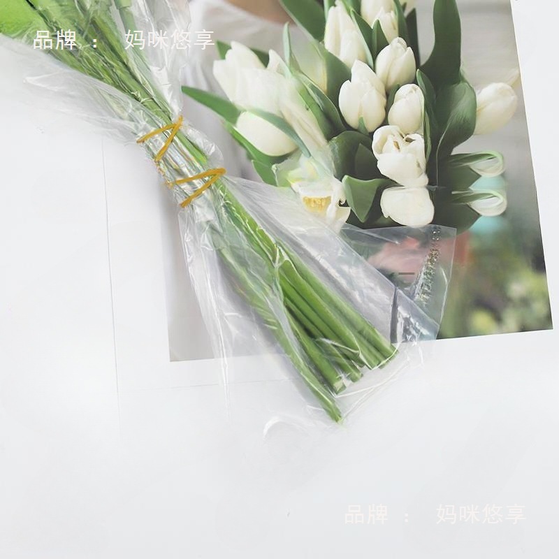 鲜花保水袋储水袋透明密封花束根部保水棉多件套花店用品材料