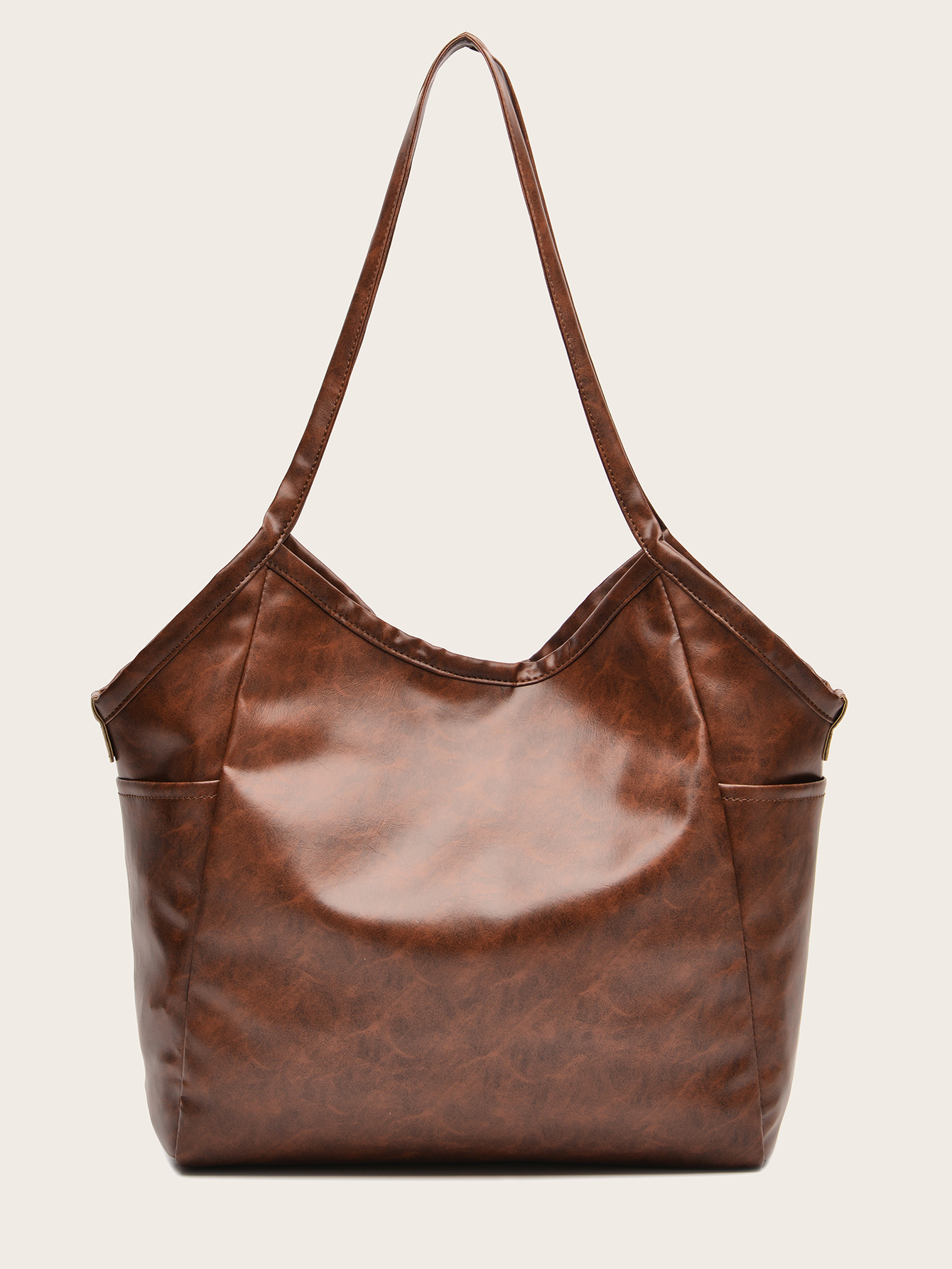 2023 Neue Ölwachspflanze Weiche Große Kapazität Eine Schulter Einfache Damentasche_voghion.com