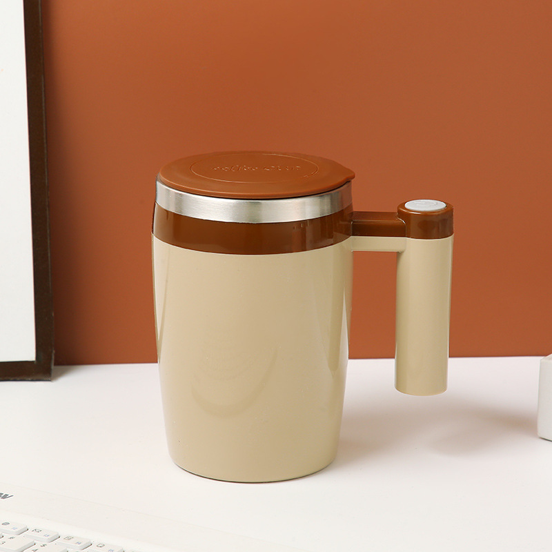 Multifuncional automático de acero inoxidable recargable taza de café perezosa de oficina de fabricación de taza rotatoria magnética