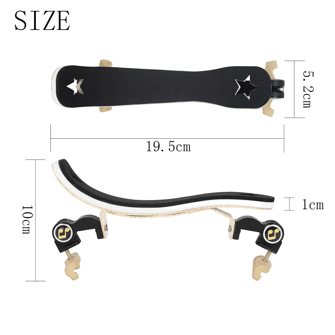 批发小提琴肩托加厚加棉铝合金肩垫高度可调节琴托1/2 小提琴配件详情6