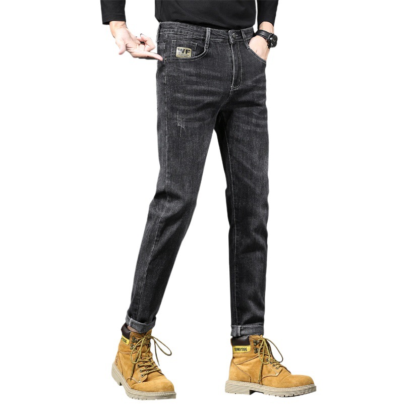 Pantalones vaqueros al por mayor transfronterizos pantalones ajustados hombres marca de moda impresión tridimensional pantalones de hombre Pantalones casuales elásticos suaves hombres