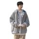 2024 Patchwork Plaid Hooded Jacket Men's Spring and Autumn Korean Fashionable High-end Cardigan Jacket Loose plus size Clothes