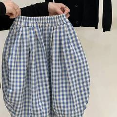 韓国の子供服子供用蚊よけズボン春の服子供用のおしゃれな格子の灯籠のズボンの男女の子供のズボンの0033A081