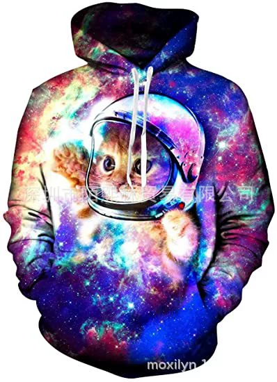 Спортивная толстовка с капюшоном для мужчин и женщин, Amazon, 3D