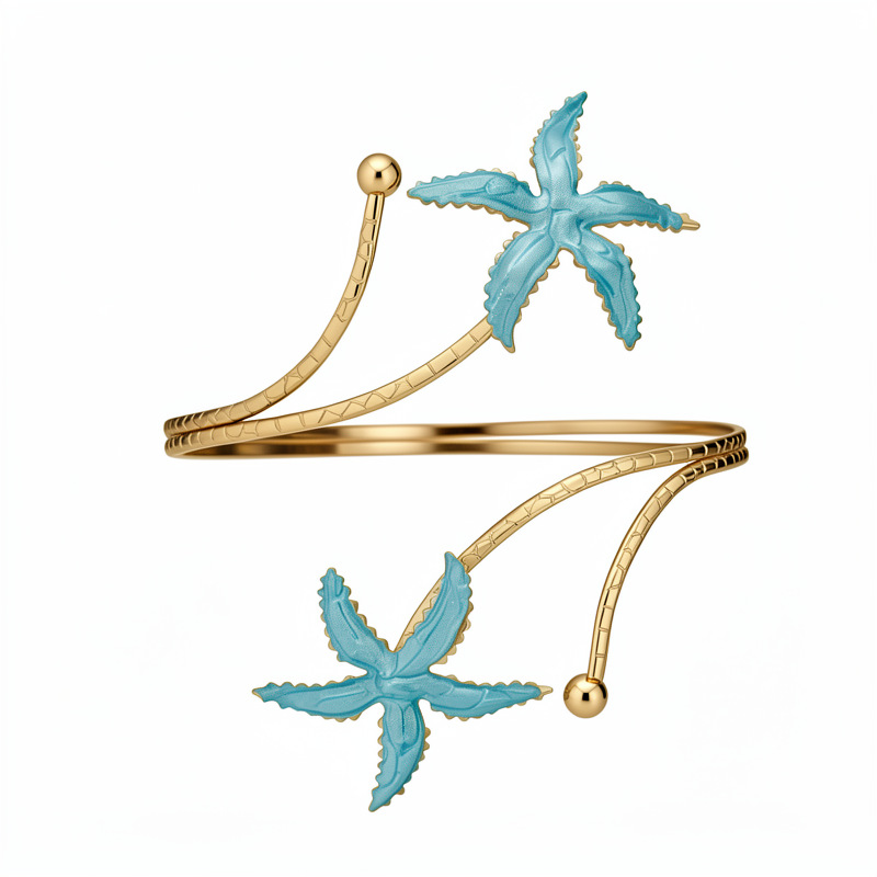 Europa y los Estados Unidos goteo de aceite de estrellas de mar abierto brazalete personalidad transfronteriza dopamina vacaciones de mar joyas de brazalete de mujer