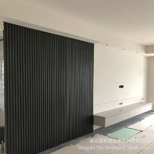 竹木纤维格栅板室内装修电视背景墙网红格栅木饰面板防撞板长城板