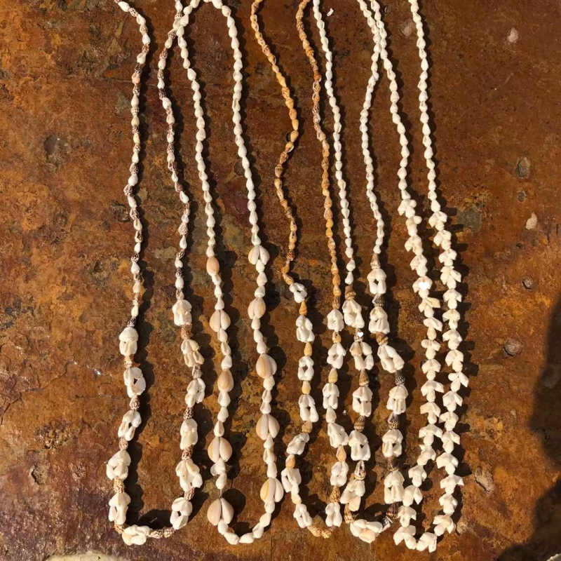 Conchas naturales conchas pulseras collares diy fresco versátil joyería correa de mano tienda artesanía característica fuente