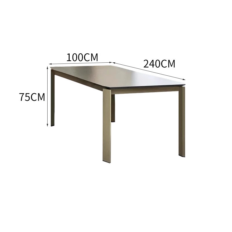 Mesa larga de pizarra 240 * 100 * 75cm