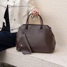 秋冬新款大容量真皮托特包女跨境斜挎女包头层牛皮自然摔手提女包