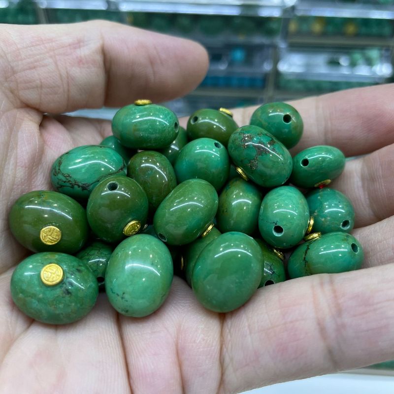 菱镁矿随行散珠子仿绿松石直通手工diy手链项链材料配件饰品隔珠|undefined
