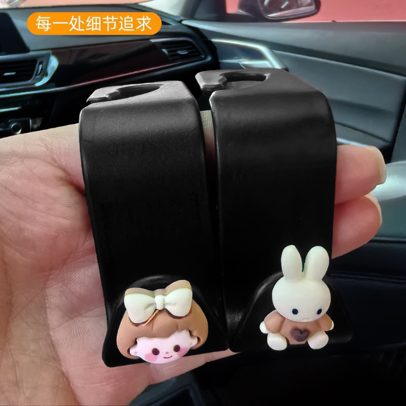 Gancho trasero del automóvil Gancho del respaldo del asiento Gancho multifuncional del automóvil del automóvil Gancho pequeño del automóvil Gancho del asiento de dibujos animados