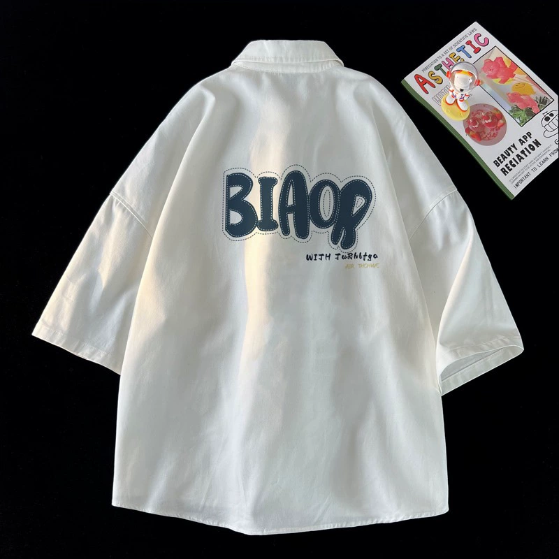 Тонкая рубашка-куртка для отдыха, оверсайз, американский стиль