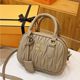 Niche Vintage Bowling Crossbody Bag Lambskin Boston Fashion Shoulder Bag Portable Leather Bag Fashionable Women's Bag